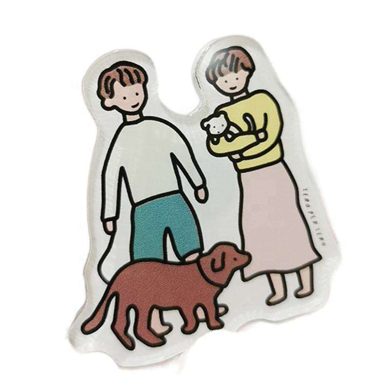 Прозирне креативне акрилне магнетне налепнице за фрижидер